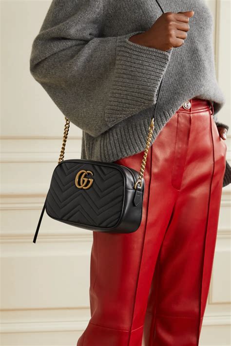 gucci marmont camera small review|gucci quilted zip camera bag.